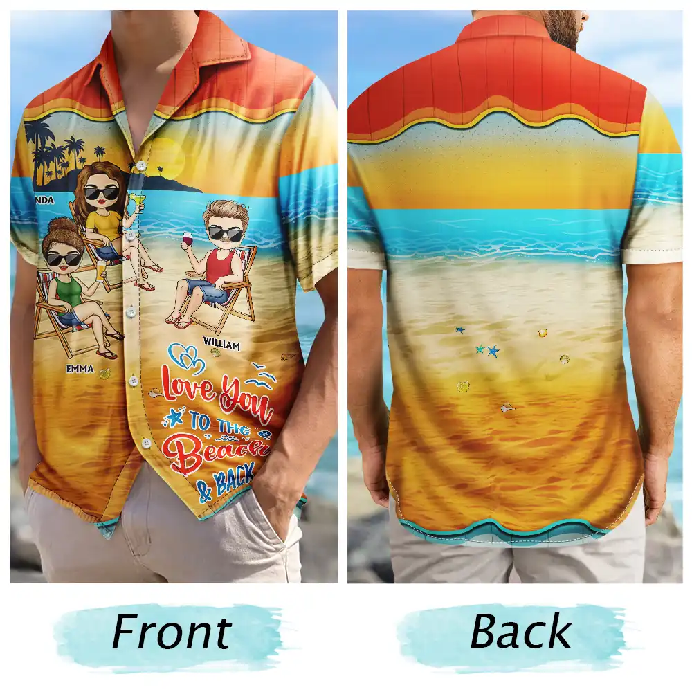 Love You To The Beach And Back - Personalized Hawaiian Shirt - Image 5