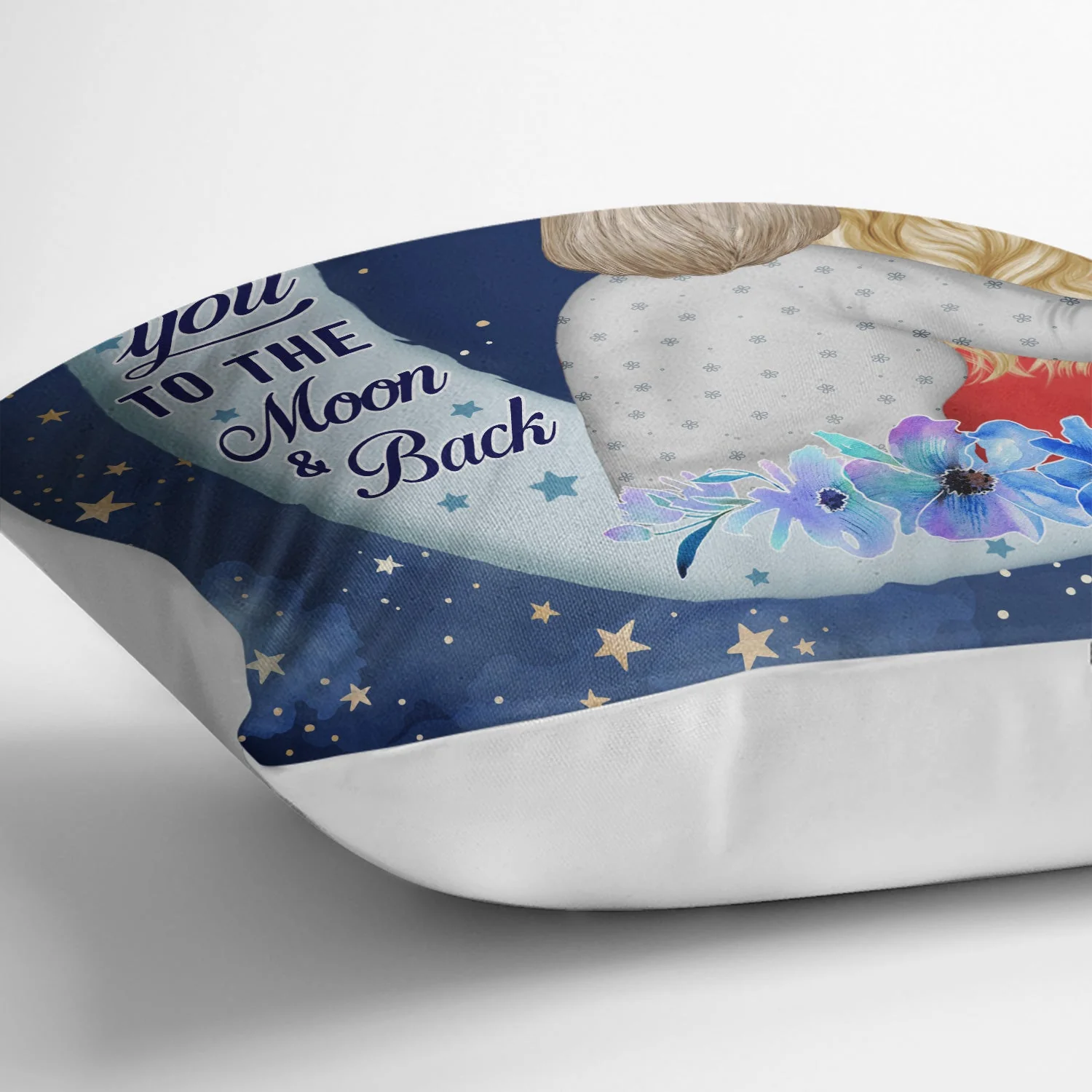 Love You To The Moon And Back - Grandma, Grandmother Gift - Personalized Custom Pillow - Image 3