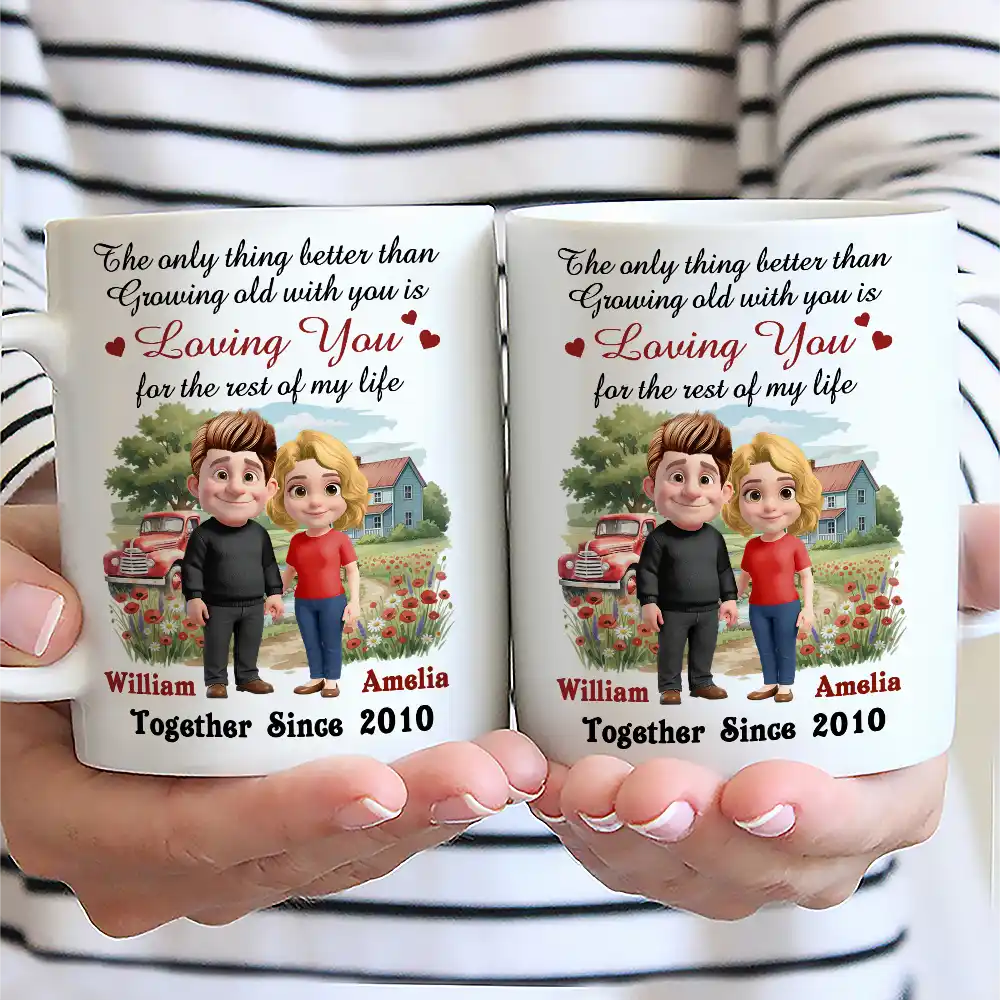 Loving You For The Rest Of My Life Couple - Personalized Mug - Image 2