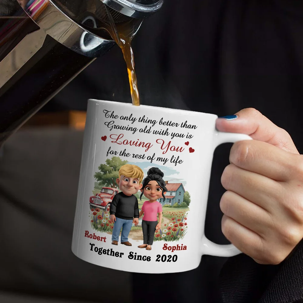 Loving You For The Rest Of My Life Couple - Personalized Mug - Image 5