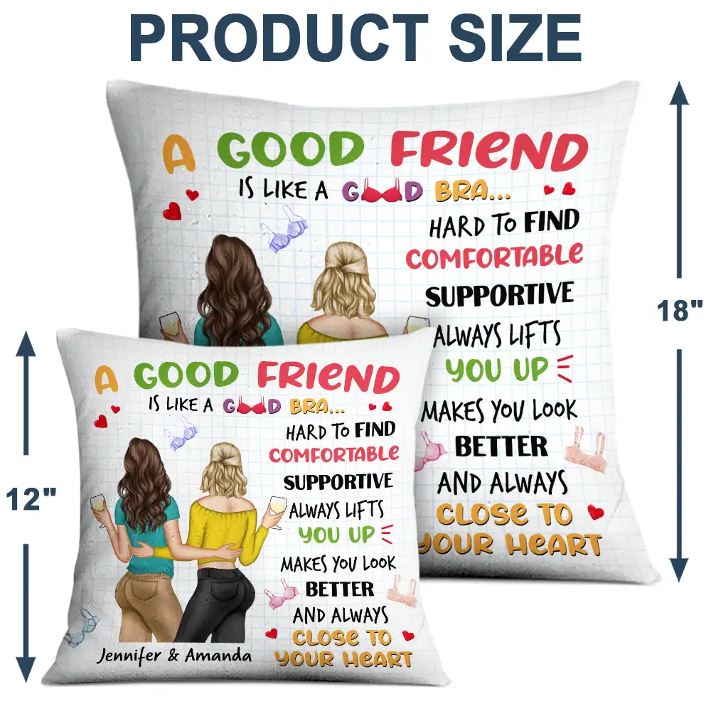 Makes You Look Better Besties - Personalized Pillow - Image 4