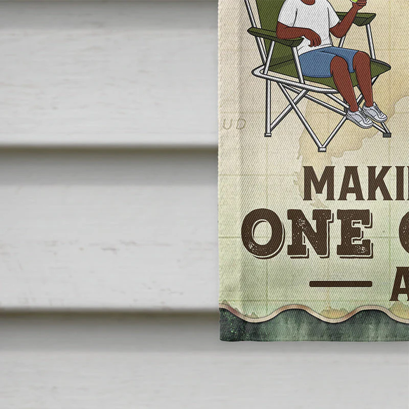 Making Memories One Campsite At A Time Camping Family - Backyard Sign - Personalized Custom Flag - Image 4