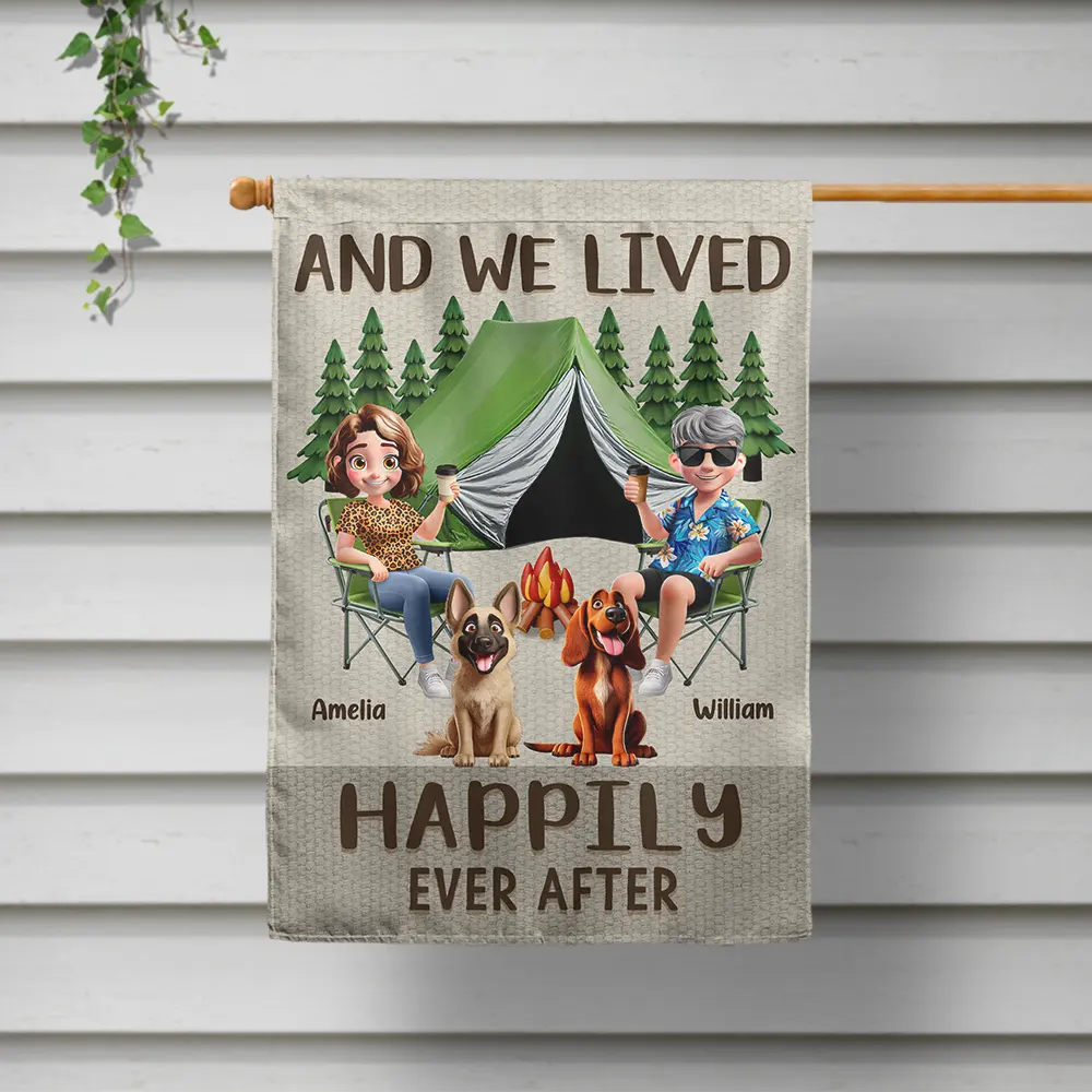 Making Memories One Campsite At A Time Dog - Personalized Flag - Image 2