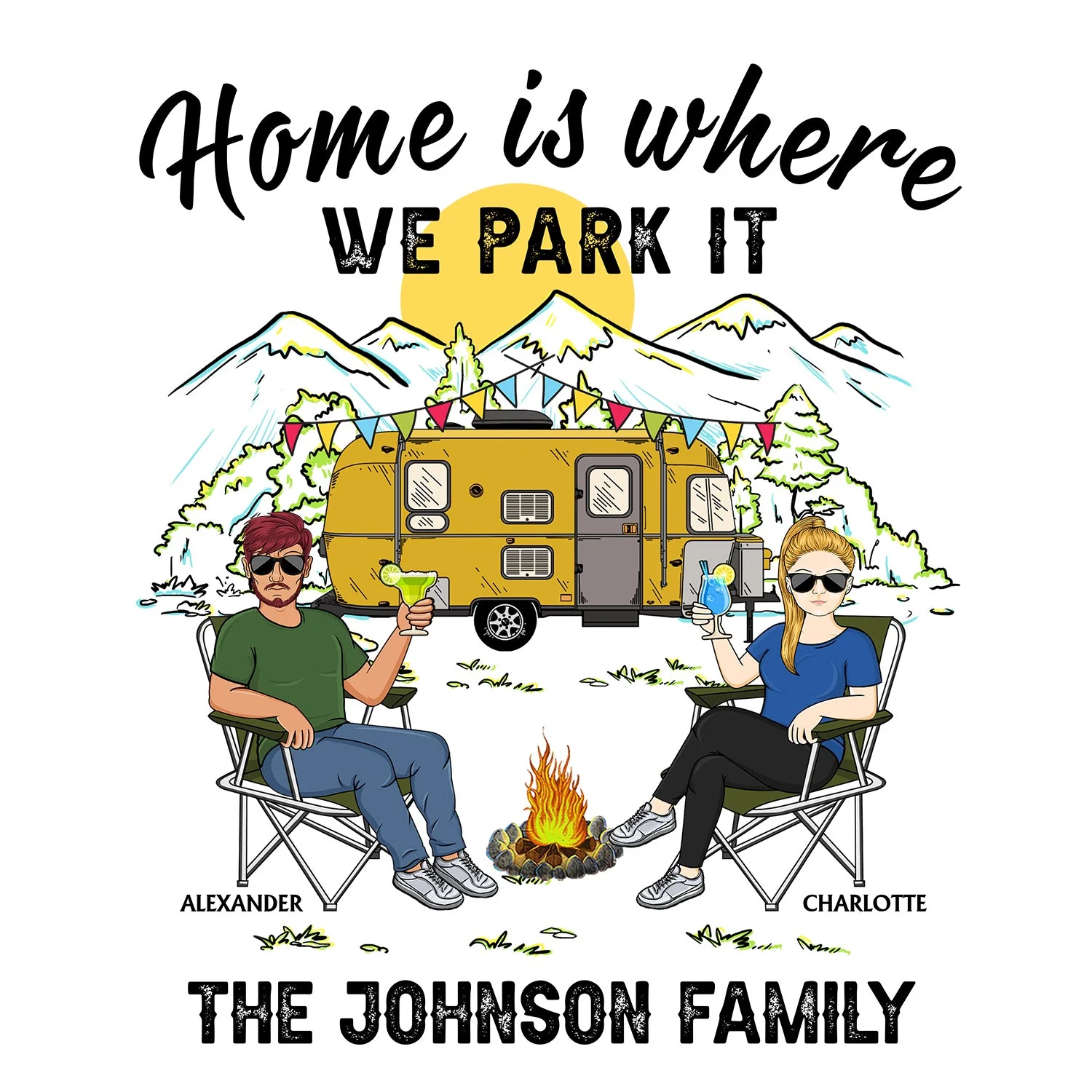 Making Memories One Campsite At A Time - Gift For Camping Family - Personalized Camping Decor, Decor Decal - Image 2