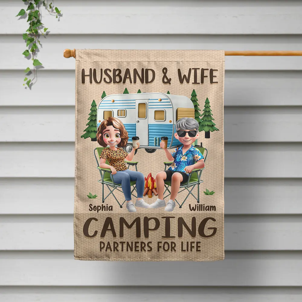 Making Memories One Campsite At A Time - Personalized Flag - Image 2