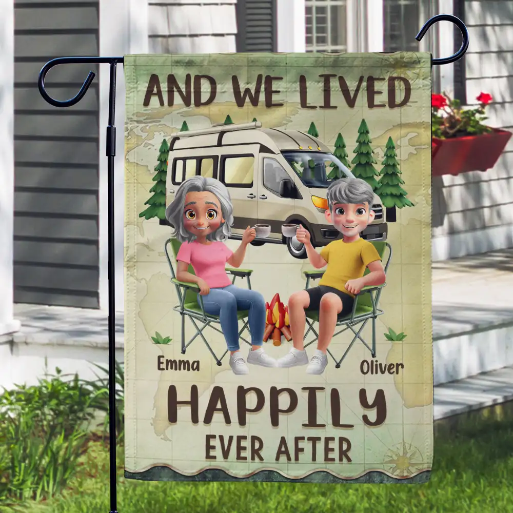 Making Memories One Campsite At A Time - Personalized Flag - Image 3
