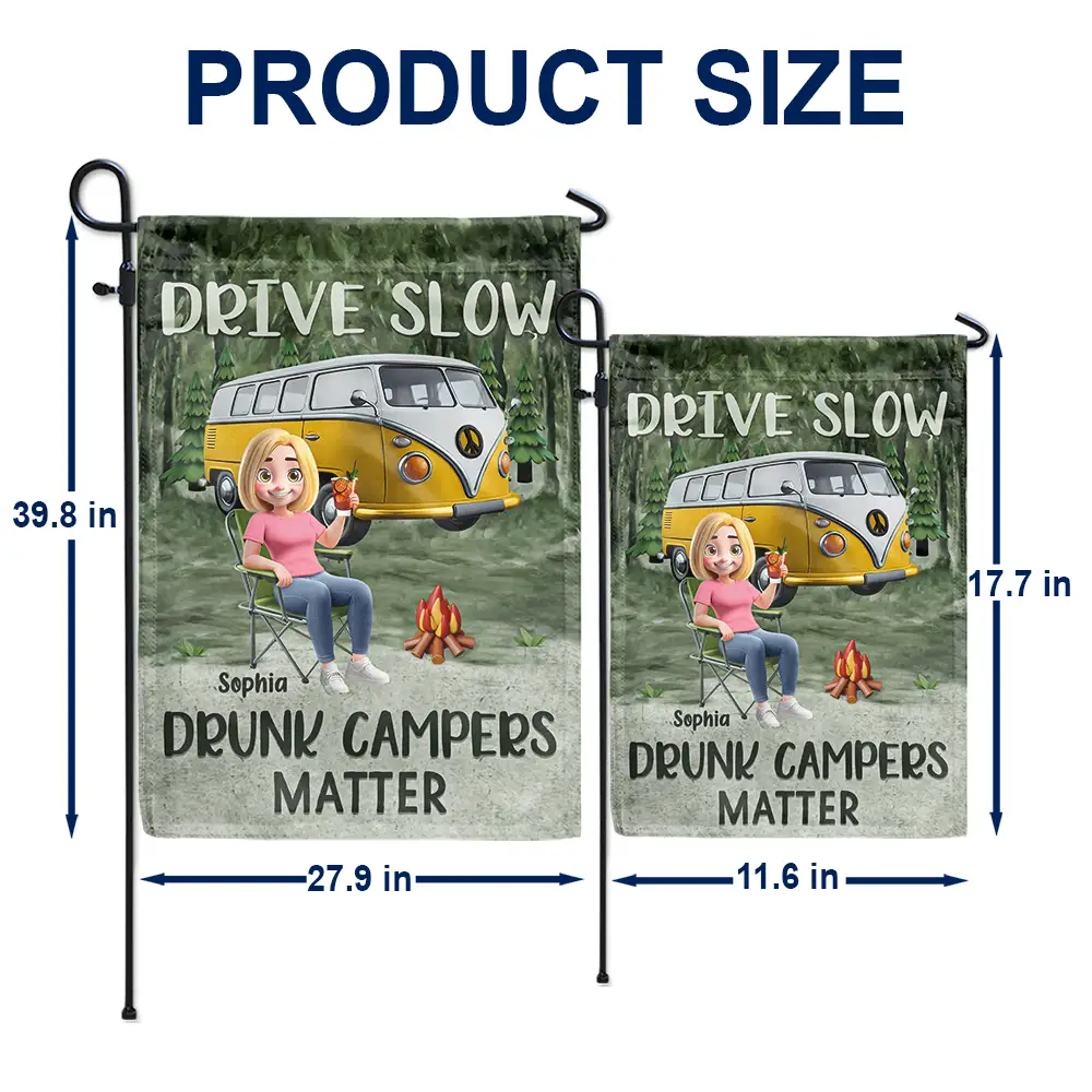 Making Memories One Campsite At A Time - Personalized Flag - Image 5