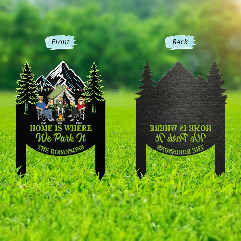 Making Memories One Campsite At A Time - Personalized Metal Garden Stake - Image 2