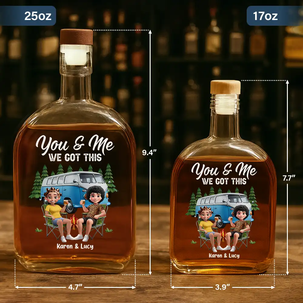 Making Memories One Campsite At A Time - Personalized Whiskey Bottle - Image 5