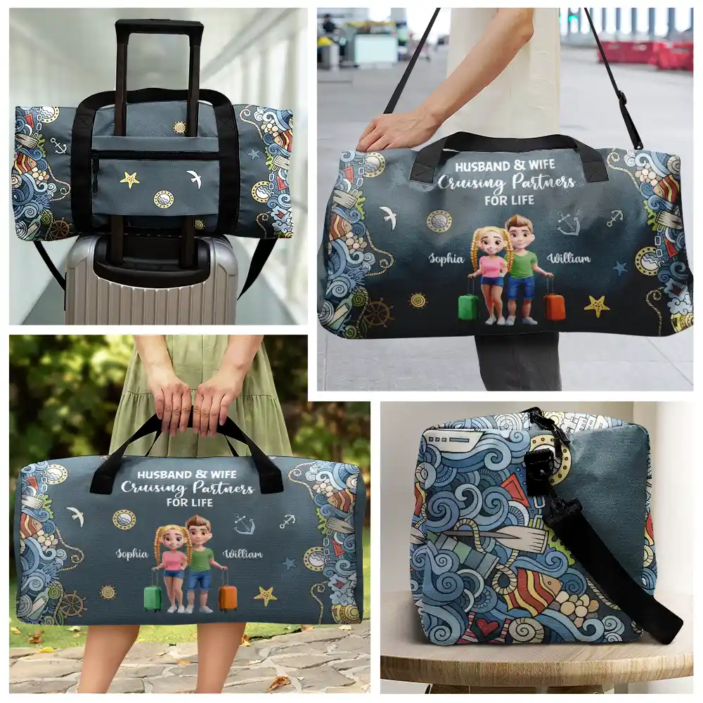 Making Memories One Cruise At A Time 3D Effect - Personalized Duffle Bag - Image 3