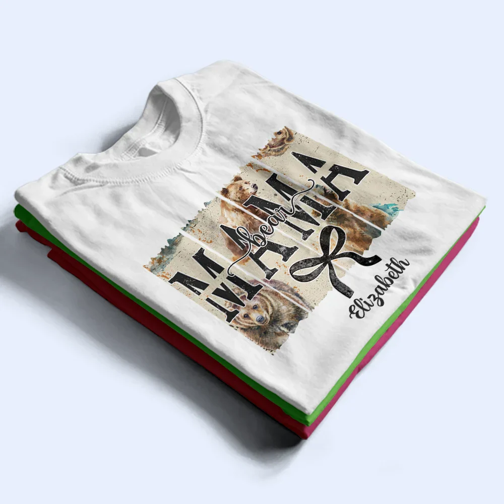 Mama Bear - Personalized T Shirt - Image 2