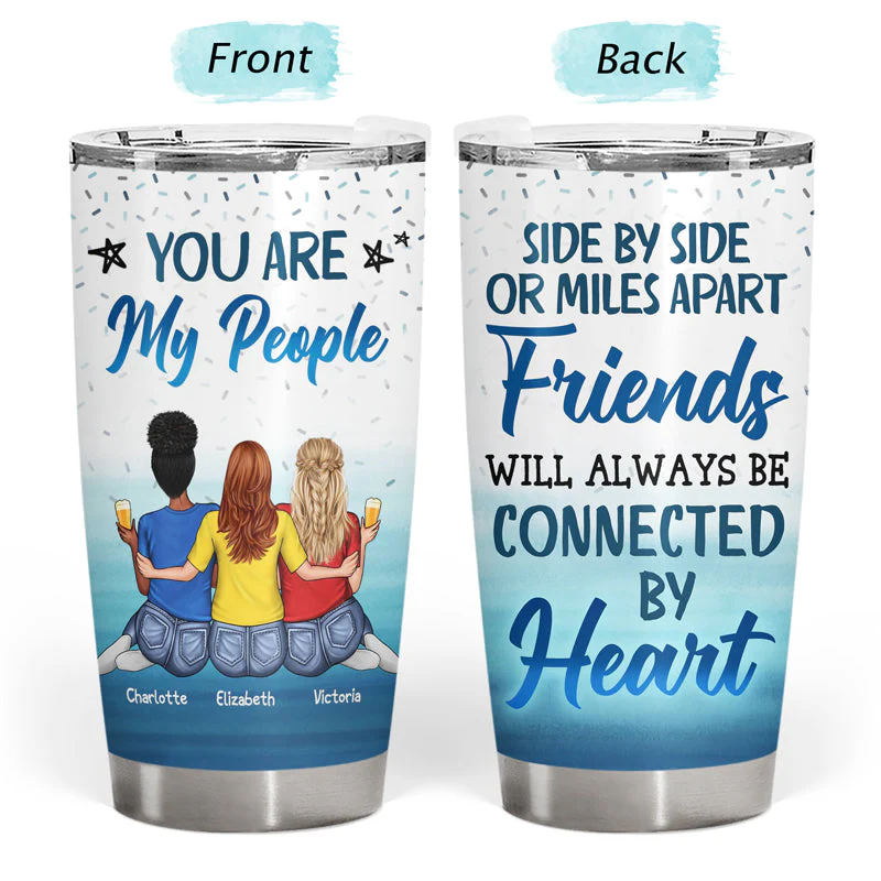 May Not Be My Sister By Blood But She's My Sister By Heart Best Friends - Bestie BFF Gift - Personalized Custom Tumbler - Image 3