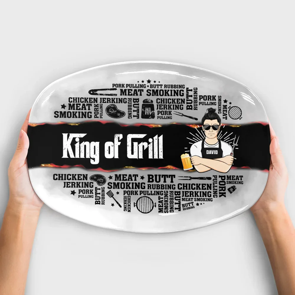 Meat Smoking Grillfather - Personalized Plate - Image 4
