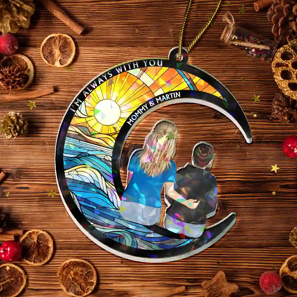 Memorial Always With You - Personalized Holographic Acrylic Ornament - Image 5