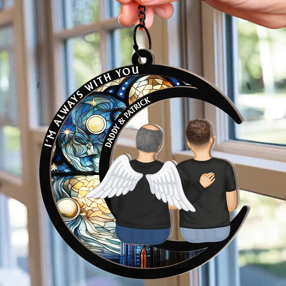 Memorial Always With You - Personalized Window Hanging Suncatcher Ornament - Image 2