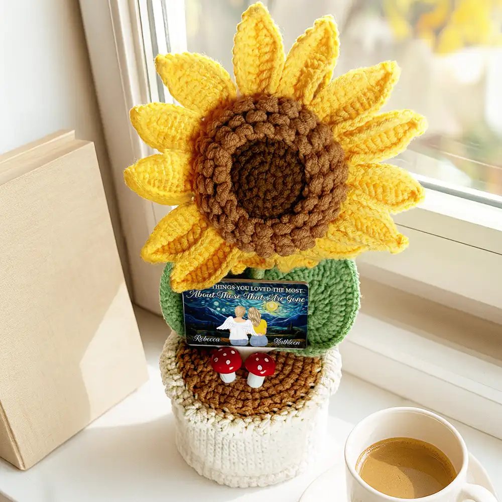 Memorial Be The Things You Loved The Most - Personalized Crochet Plant Pot - Image 2