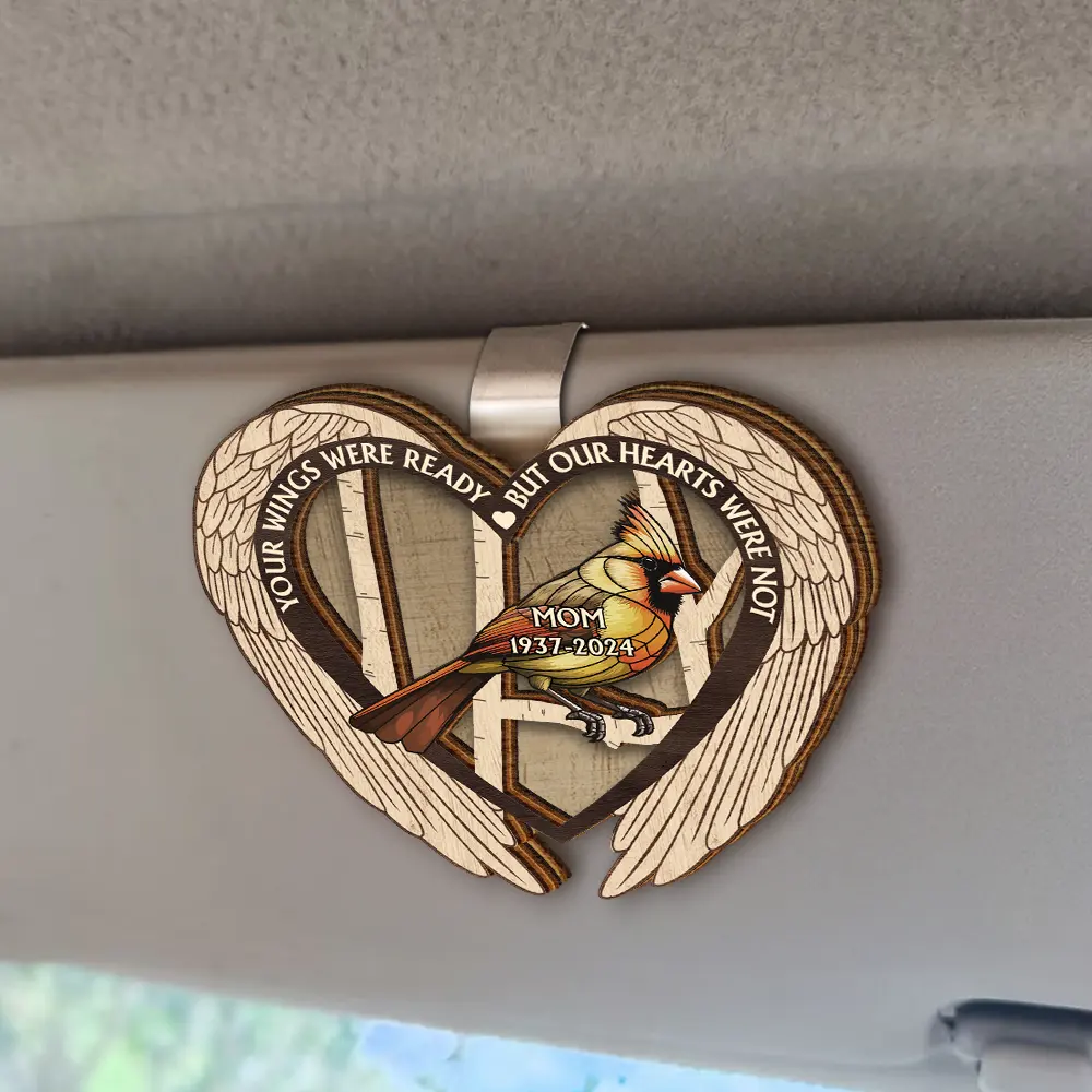 Memorial Bird I'm Always With You - Personalized Custom Shaped Car Visor Clip - Image 2
