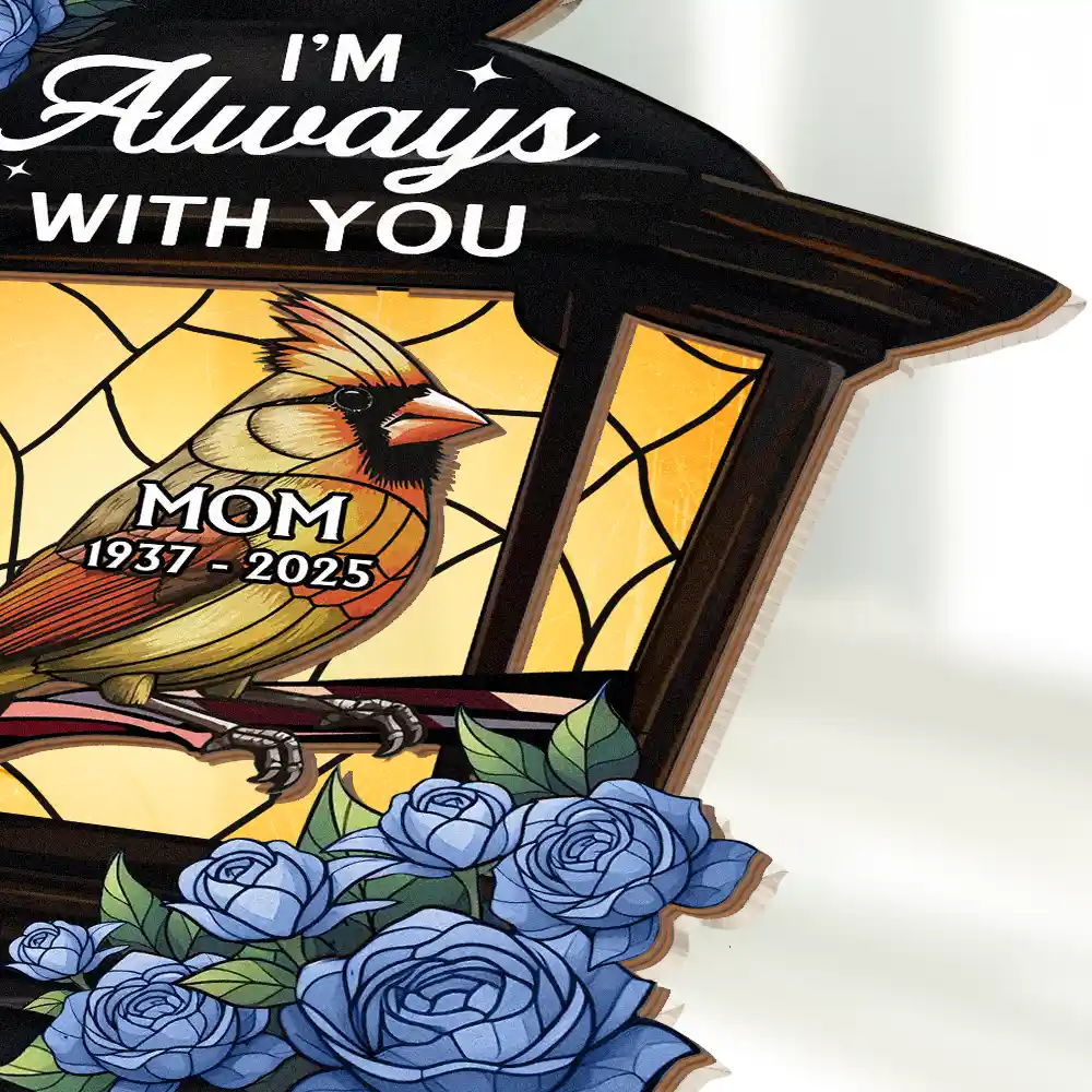Memorial Cardinal Lantern - Personalized Plug-in Night Light - Image 4