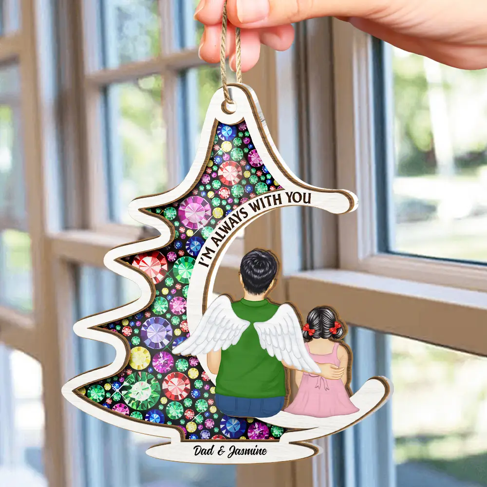 Memorial Christmas Tree Always With You - Personalized Suncatcher Ornament - Image 4