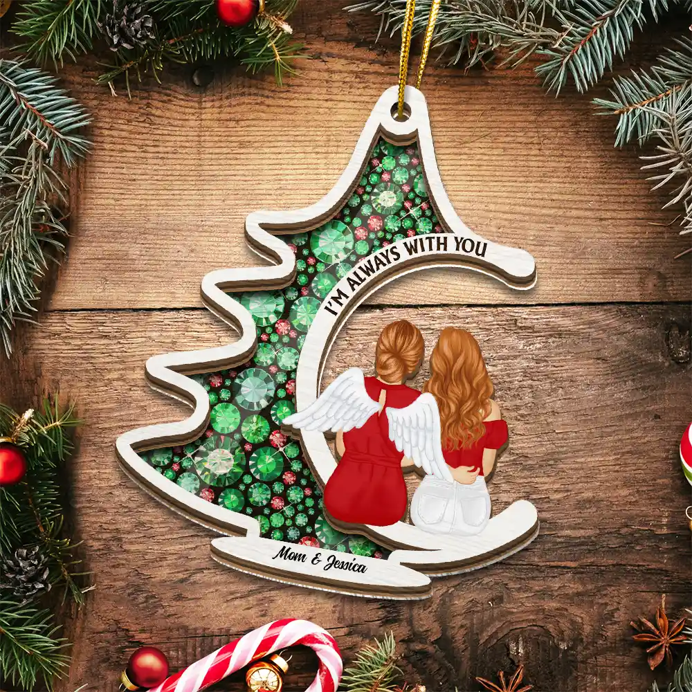 Memorial Christmas Tree Always With You - Personalized Suncatcher Ornament - Image 6