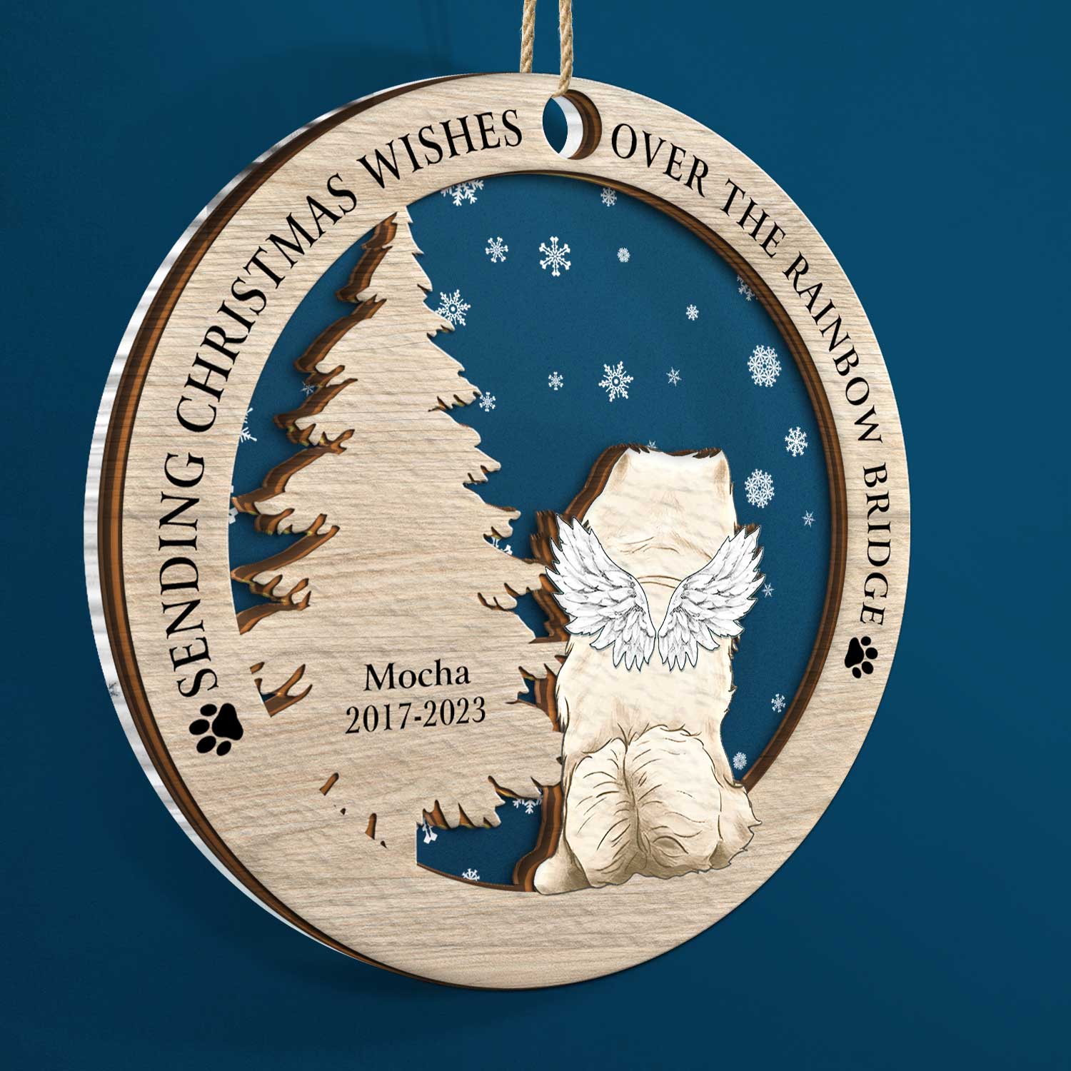 Memorial Dog Cat - Christmas Keepsake Gift For Pet Lovers - Personalized 2-Layered Mix Ornament - Image 2
