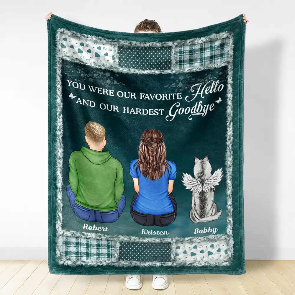 Memorial Dog Cat If Love Could Have Saved You - Personalized Fleece Blanket, Sherpa Blanket - Image 3