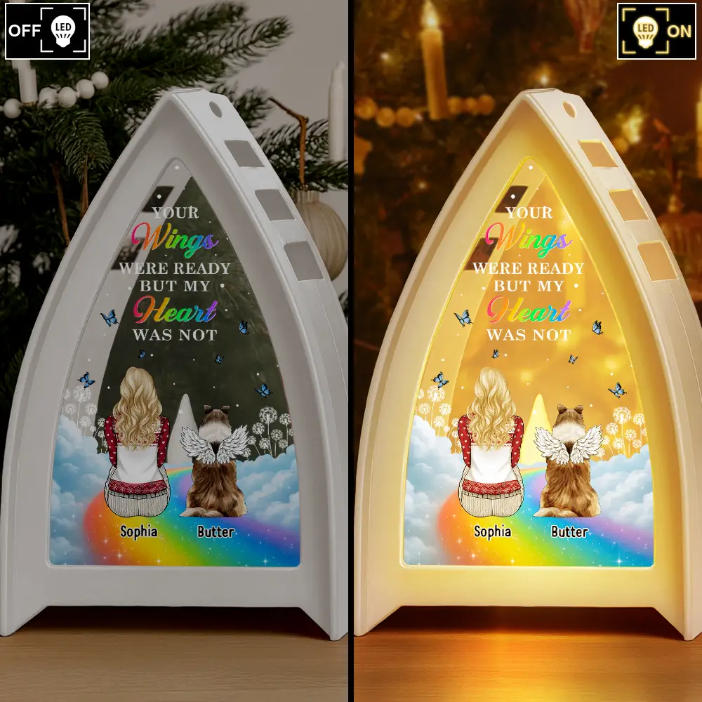 Memorial Dog Cat When Tomorrow Starts Without Me - Personalized Tabletop Lantern Light - Image 2