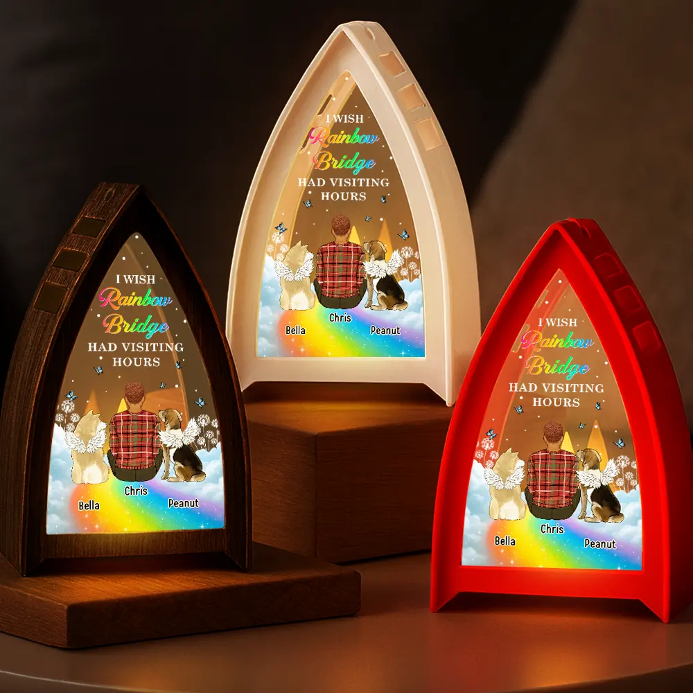 Memorial Dog Cat When Tomorrow Starts Without Me - Personalized Tabletop Lantern Light - Image 4