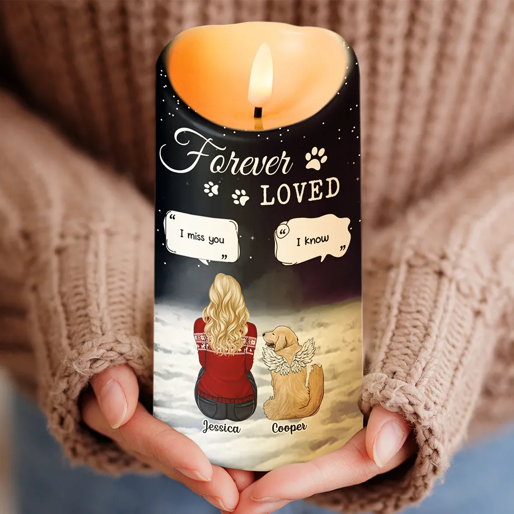 Memorial I Miss You Dog Cat - Personalized Flameless LED Candle