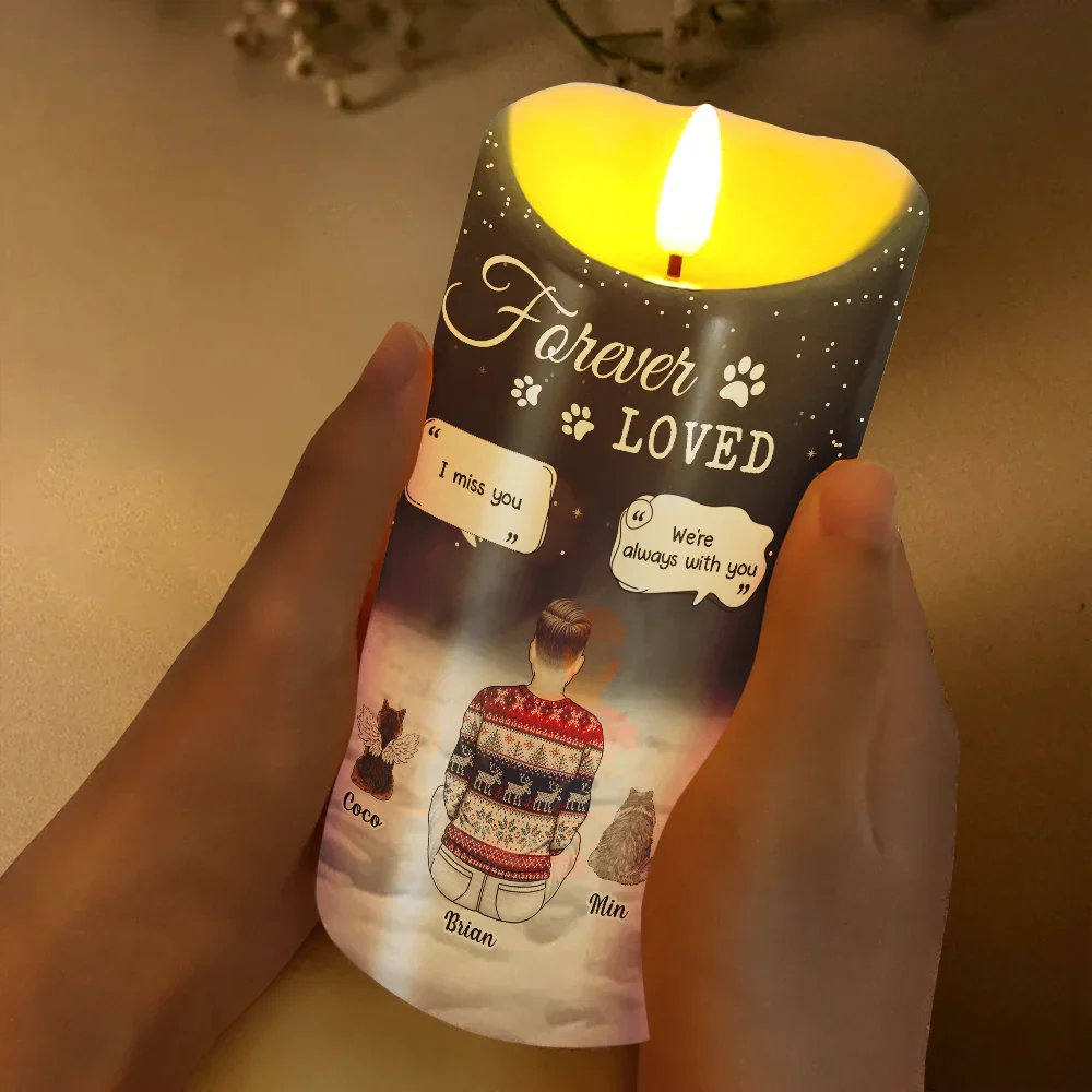 Memorial I Miss You Dog Cat - Personalized Flameless LED Candle - Image 3