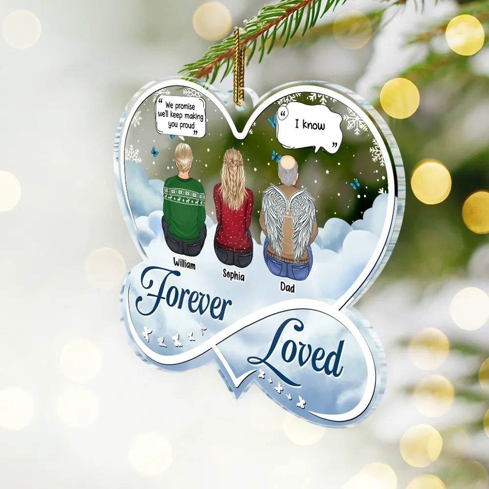 Memorial I'll Keep Making You Proud - Personalized Custom Shaped Acrylic Ornament - Image 2