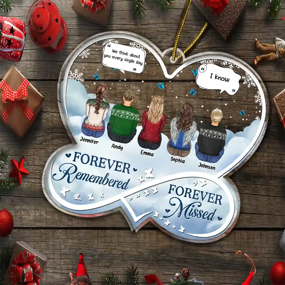 Memorial I'll Keep Making You Proud - Personalized Custom Shaped Acrylic Ornament - Image 5