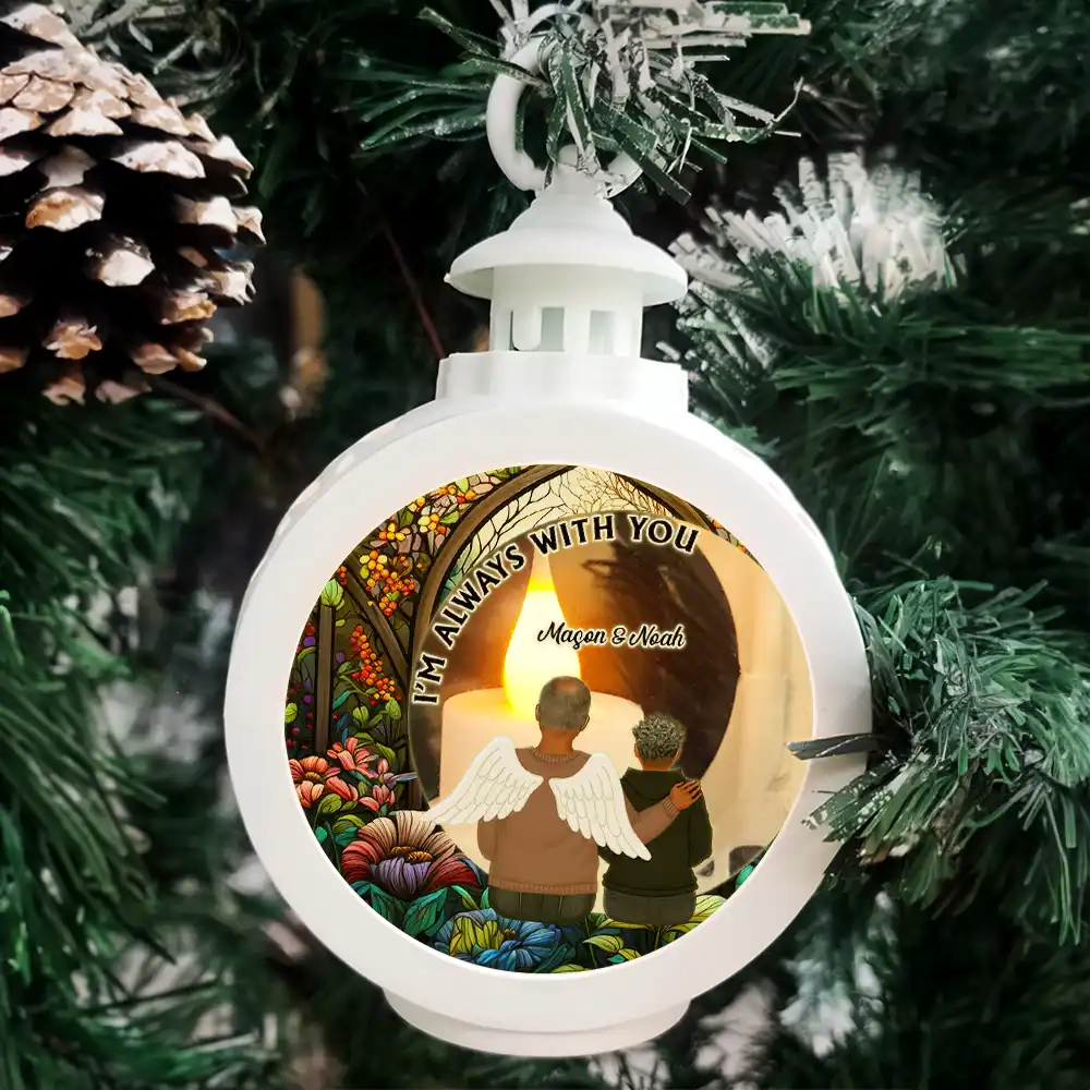 Memorial I'm Always With You Mom And Daughter - Personalized Candlelight Lantern Ornament - Image 4