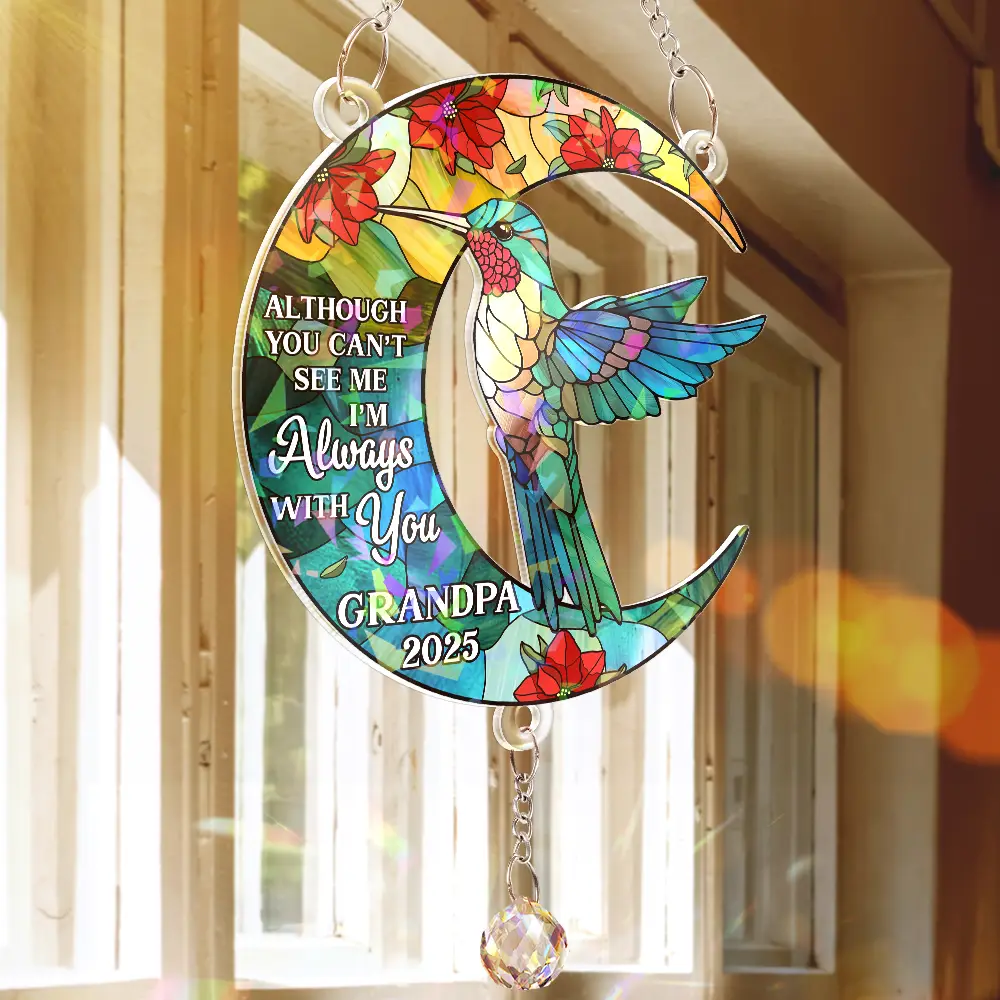 Memorial I'm Always With You - Personalized Rainbow Suncatcher With Crystal Ball Prism - Image 4