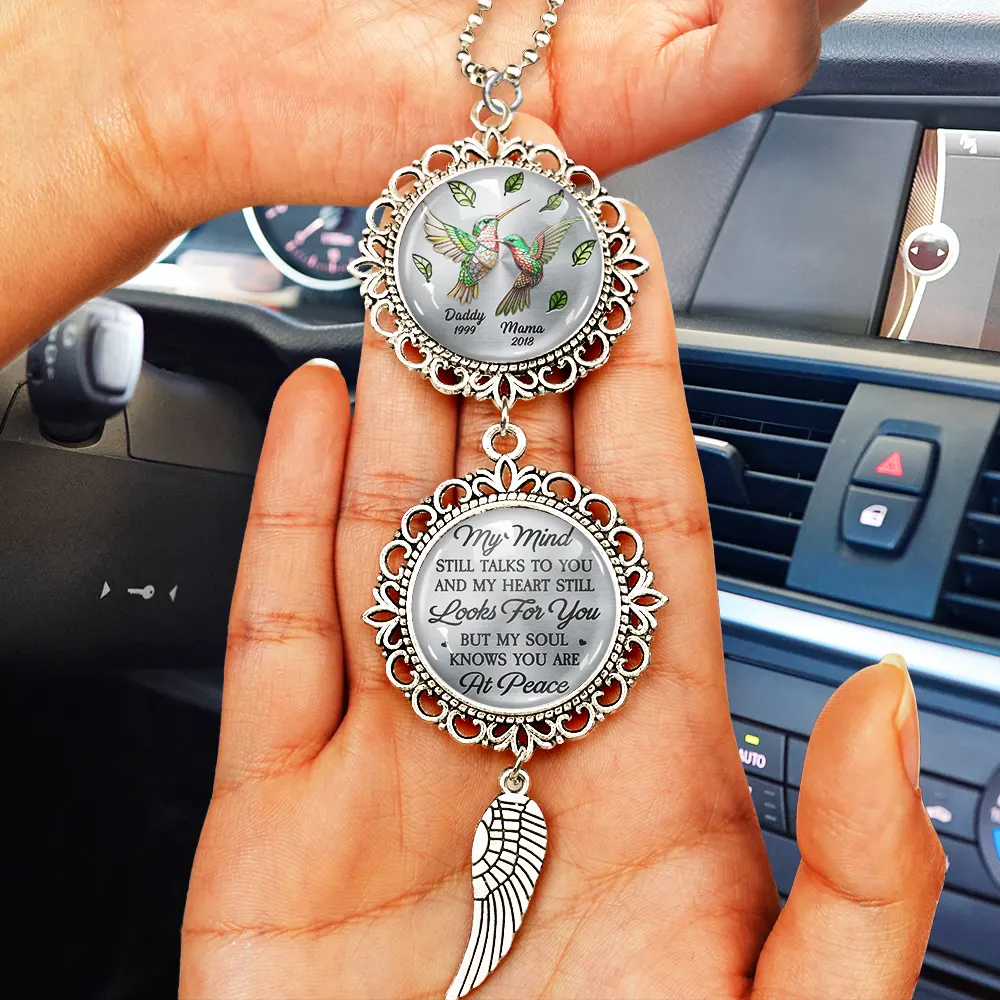 Memorial My Mind Still Talks To You - Personalized Pendant Charm - Image 2