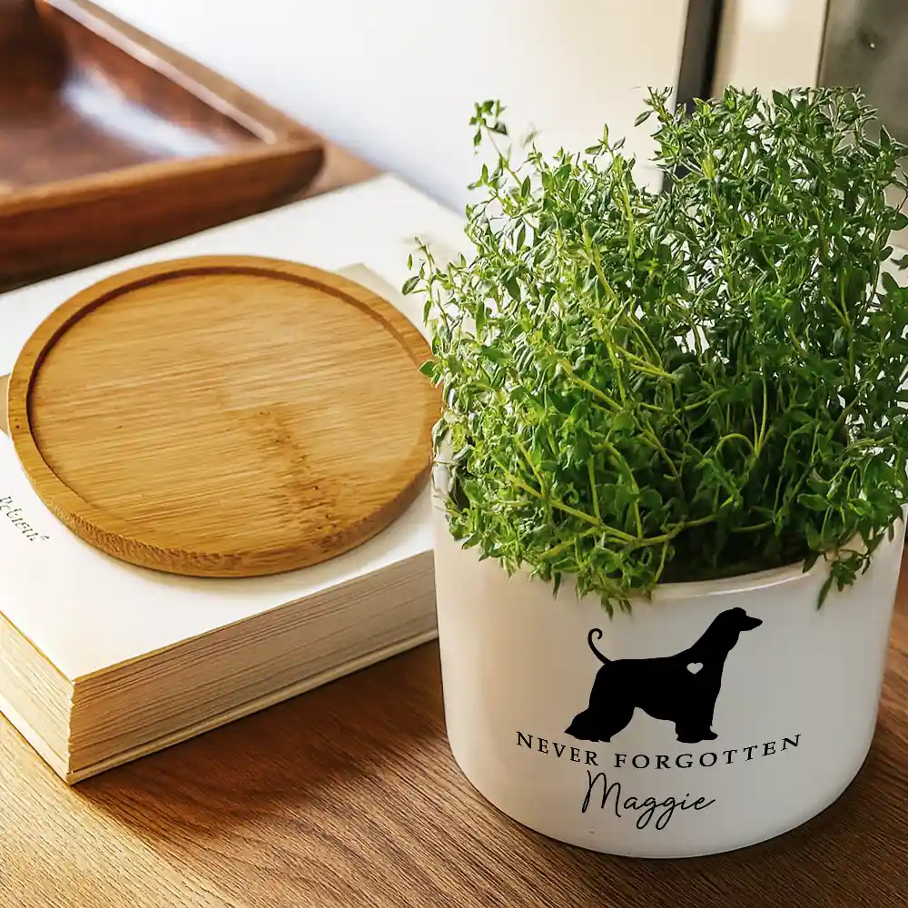 Memorial Never Forgotten - Personalized Ceramic Plant Pot - Image 3