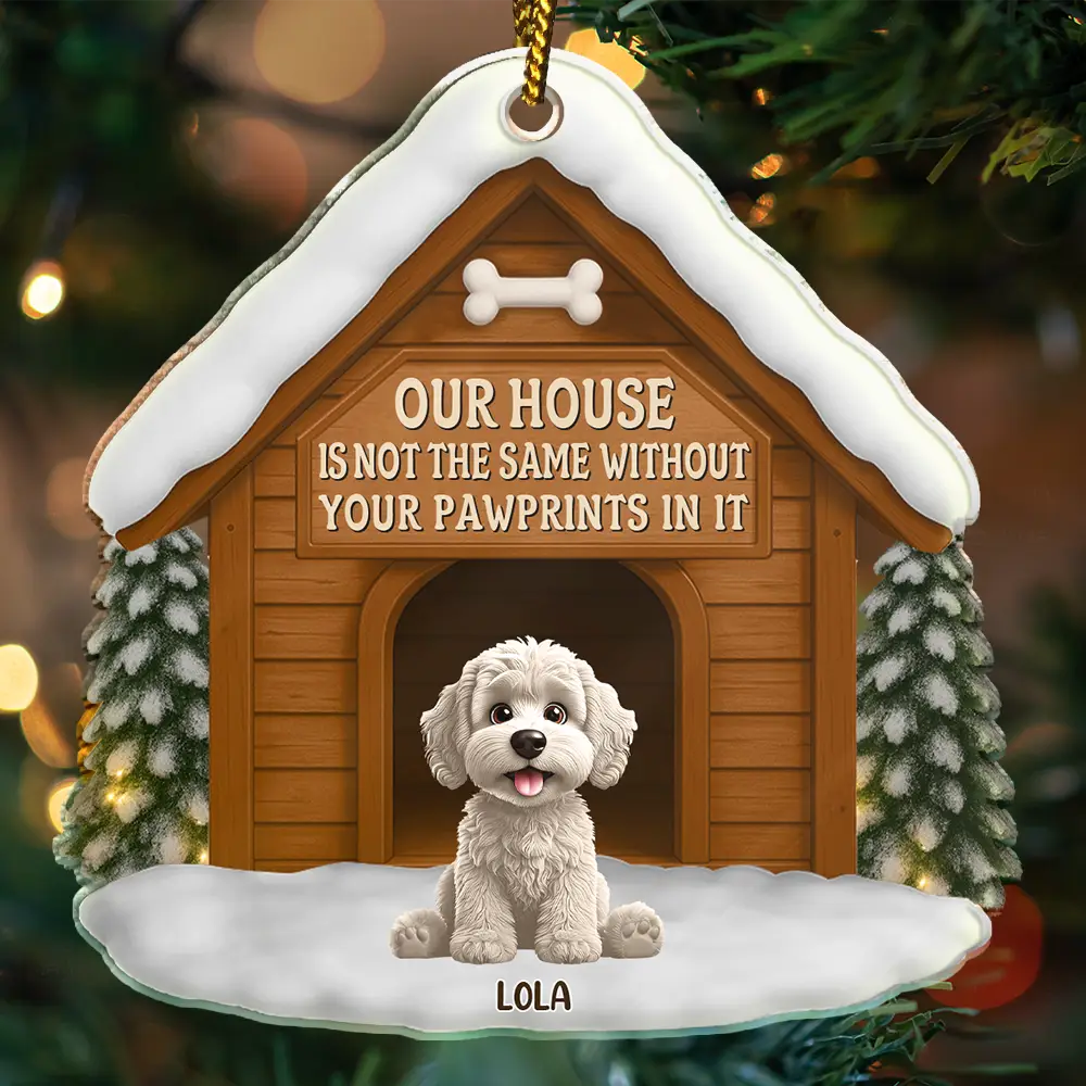 Memorial Our House Is Not The Same - Personalized Custom Shaped Acrylic Ornament - Image 3