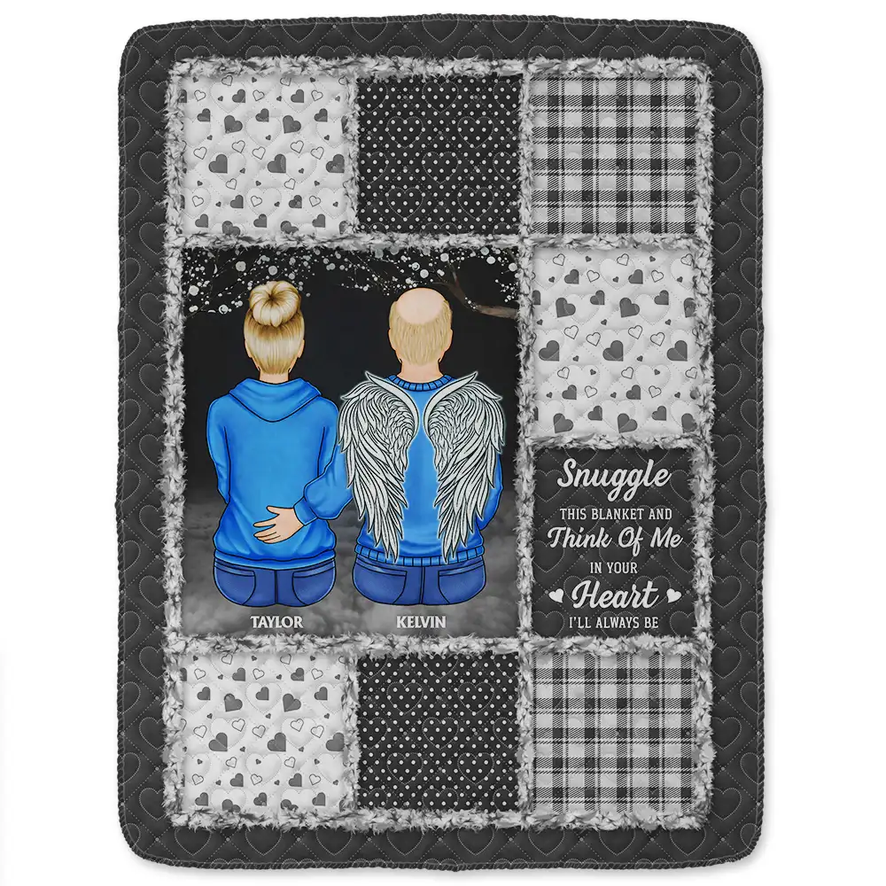 Memorial When You Really Miss Me Hug This Blanket Tight - Personalized Fleece Blanket, Sherpa Blanket - Image 2