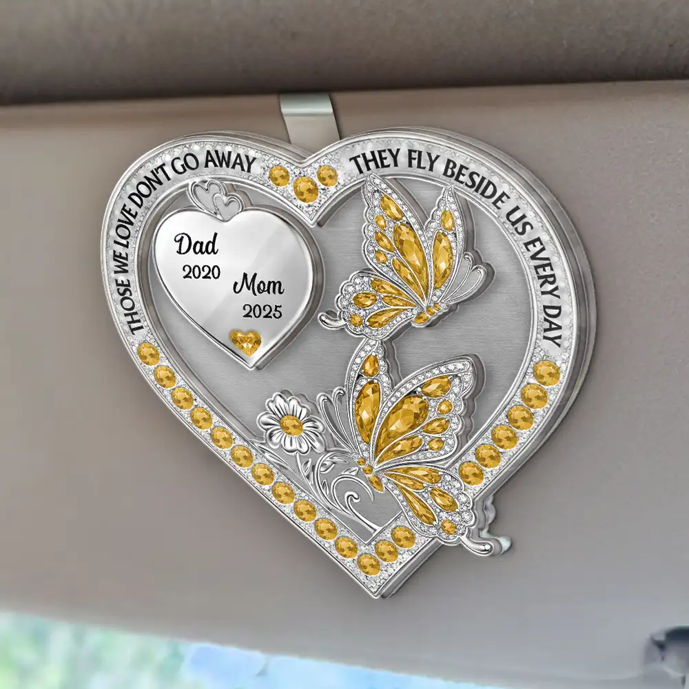 Memorial Your Wings Were Ready 3D Effect - Personalized Custom Shaped Acrylic Car Visor Clip - Image 2