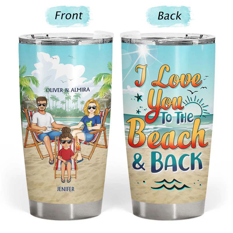 Memories Made At The Beach Last A Lifetime - Gift For Family - Personalized Custom Tumbler - Image 3