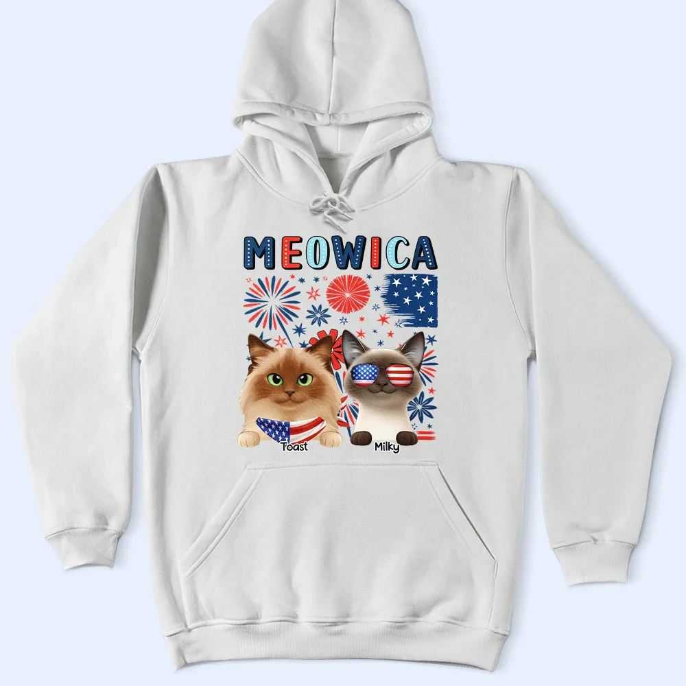 Meowica Independence Day - Personalized T Shirt - Image 4