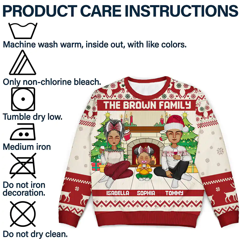 Merry Christmas Family With Pets - Personalized Unisex Ugly Sweater - Image 7