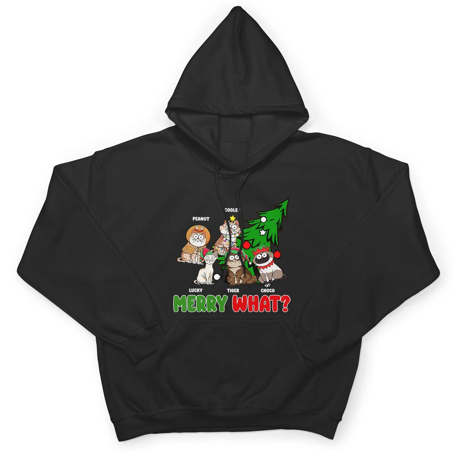 Merry What Funny Cartoon Cats - Christmas Gift For Cat Lovers - Personalized Sweatshirt - Image 5