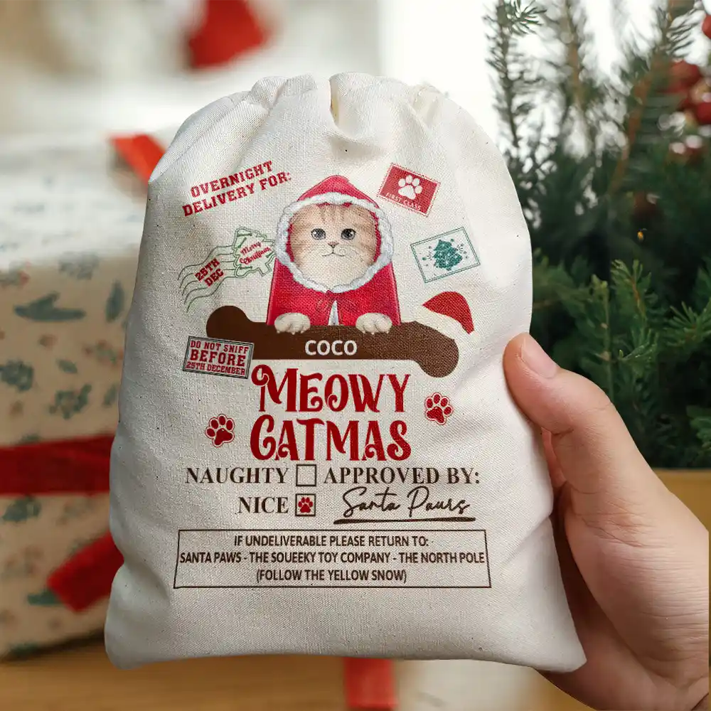 Merry Woofmas Meowy Catmas - Personalized Favor Bag - Image 4