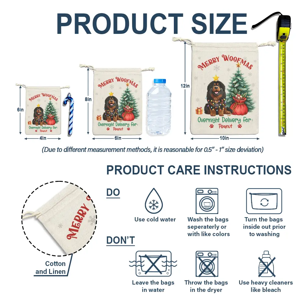 Merry Woofmas Overnight Delivery 3D Effect Dog - Personalized Favor Bag - Image 6