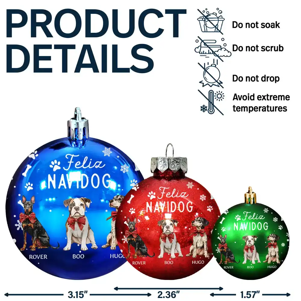 Merry Woofmas - Personalized Ball Ornament - Image 7