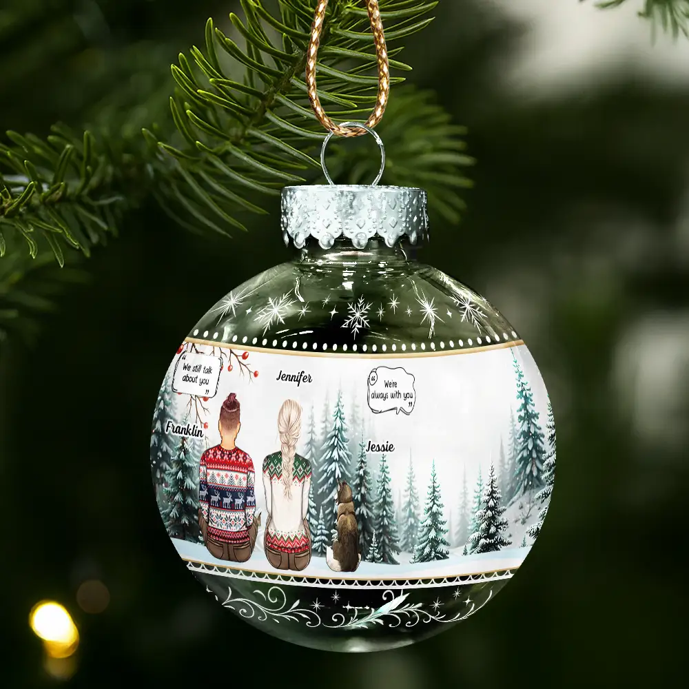 Message I Miss You - Personalized Ball Ornament - Image 2