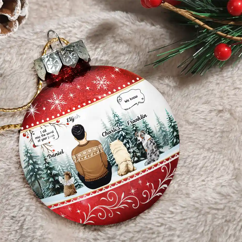 Message I Miss You - Personalized Ball Ornament - Image 3
