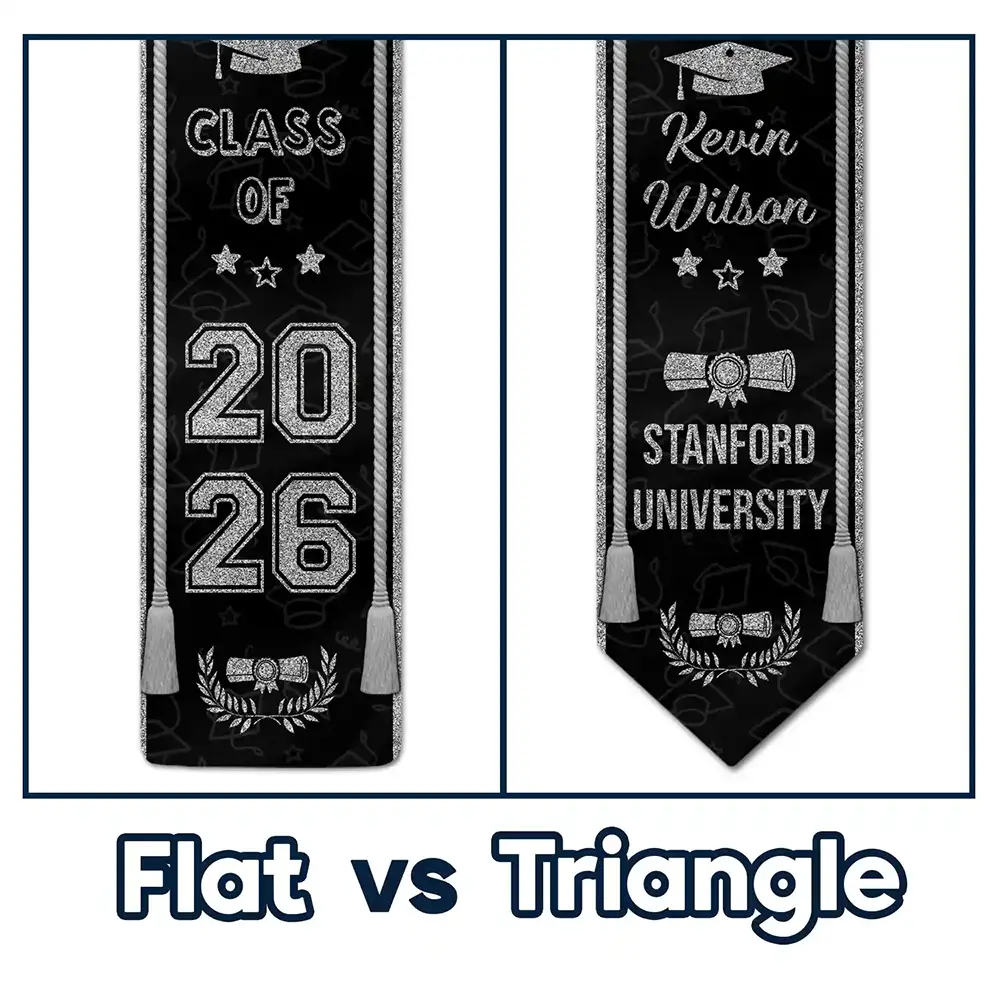 Mixed Two Flag Graduation - Personalized Stoles - Image 4