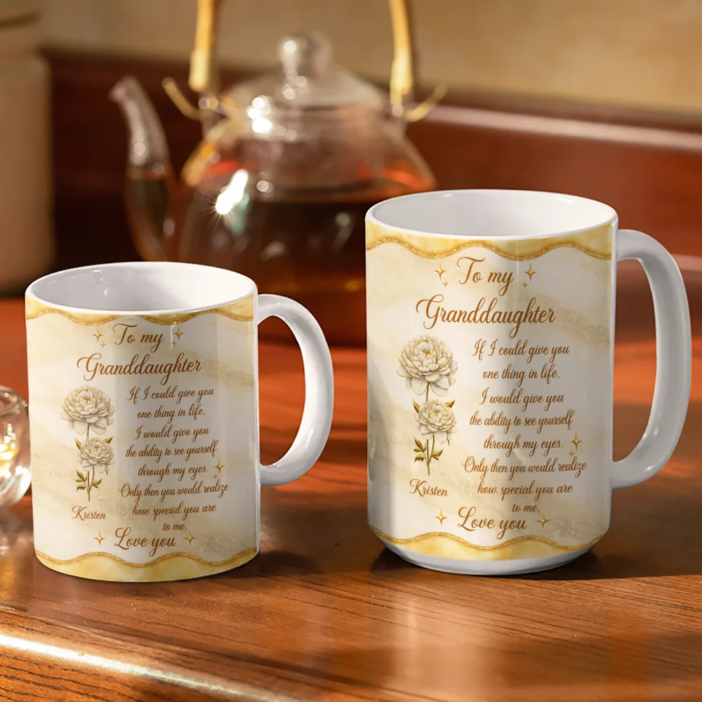 Mom And Daughter How Special You Are To Me - Personalized White Edge-to-Edge Mug - Image 3